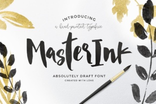 MasterInk: A Friendly, Splotchy Brush Script Font for Handmade Brands